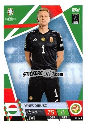 Sticker Dénes Dibusz - UEFA Euro 2024. Match Attax
 n. HUN1 - Topps