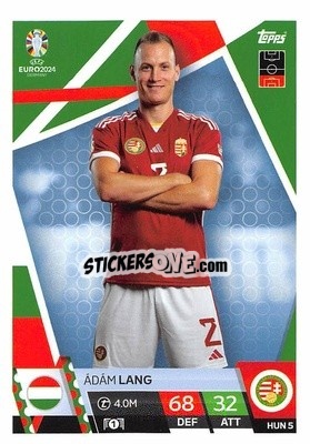 Sticker Ádám Lang - UEFA Euro 2024. Match Attax
 n. HUN5 - Topps