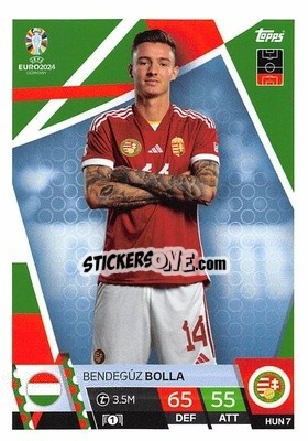 Sticker Bendegúz Bolla - UEFA Euro 2024. Match Attax
 n. HUN7 - Topps