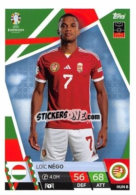 Sticker Loïc Nego - UEFA Euro 2024. Match Attax
 n. HUN8 - Topps