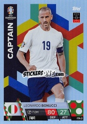 Sticker Leonardo Bonucci - UEFA Euro 2024. Match Attax
 n. ITA2 - Topps