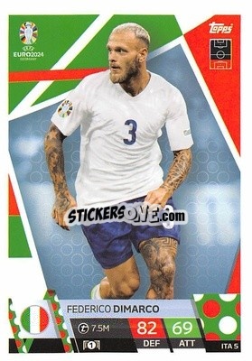 Sticker Fedrico Dimarco - UEFA Euro 2024. Match Attax
 - Topps