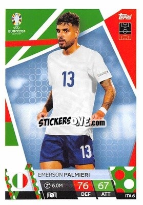 Sticker Emerson Palmieri - UEFA Euro 2024. Match Attax
 n. ITA6 - Topps