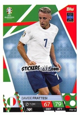 Sticker Davide Frattesi - UEFA Euro 2024. Match Attax
 n. ITA13 - Topps