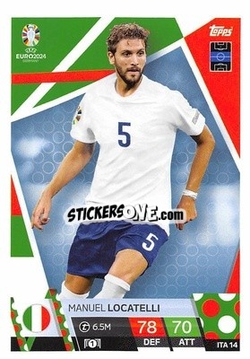 Sticker Manuel Locatelli - UEFA Euro 2024. Match Attax
 n. ITA14 - Topps