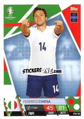 Sticker Federico Chiesa - UEFA Euro 2024. Match Attax
 - Topps