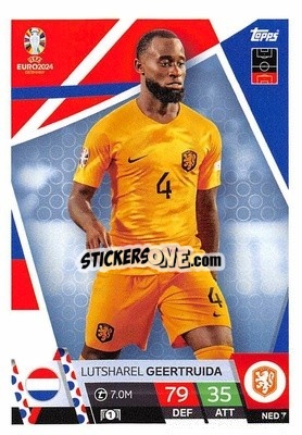 Sticker Lutsharel Geertruida - UEFA Euro 2024. Match Attax
 n. NED7 - Topps