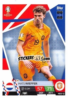 Figurina Mats Wieffer - UEFA Euro 2024. Match Attax
 n. NED12 - Topps