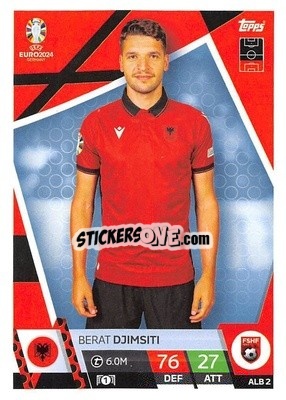 Sticker Berat Djimsiti - UEFA Euro 2024. Match Attax
 n. ALB2 - Topps