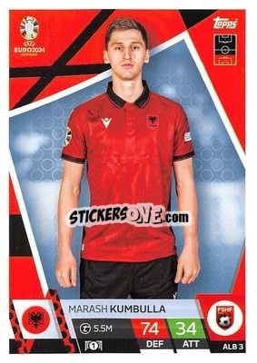 Sticker Marash Kumbulla - UEFA Euro 2024. Match Attax
 n. ALB3 - Topps