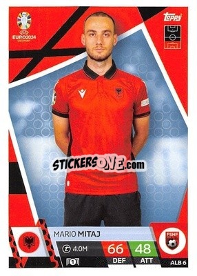 Sticker Mario Mitaj - UEFA Euro 2024. Match Attax
 n. ALB6 - Topps