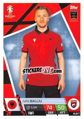 Figurina Iván Balliu - UEFA Euro 2024. Match Attax
 - Topps