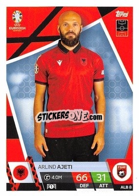 Sticker Arlind Ajeti - UEFA Euro 2024. Match Attax
 - Topps