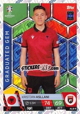 Sticker Kristjan Asllani - UEFA Euro 2024. Match Attax
 n. ALB9 - Topps