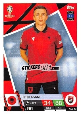 Sticker Jasir Asani - UEFA Euro 2024. Match Attax
 - Topps