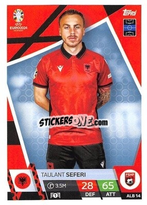 Sticker Taulant Seferi - UEFA Euro 2024. Match Attax
 n. ALB14 - Topps