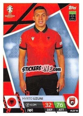 Sticker Myrto Uzuni - UEFA Euro 2024. Match Attax
 n. ALB16 - Topps