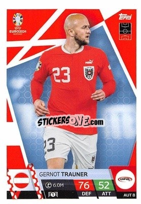 Sticker Gernot Trauner - UEFA Euro 2024. Match Attax
 n. AUS8 - Topps