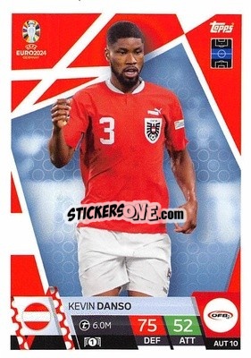 Sticker Kevin Danso - UEFA Euro 2024. Match Attax
 n. AUS10 - Topps