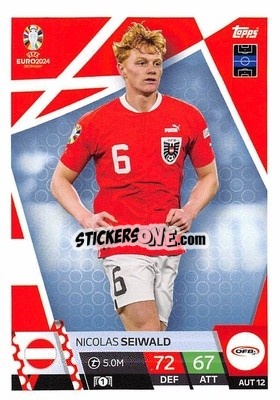 Sticker Nicolas Seiwald - UEFA Euro 2024. Match Attax
 n. AUS12 - Topps