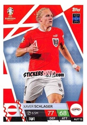 Sticker Xaver Schlager - UEFA Euro 2024. Match Attax
 n. AUS13 - Topps
