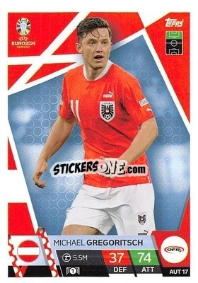 Sticker Michael Gregoritsch - UEFA Euro 2024. Match Attax
 n. AUS17 - Topps