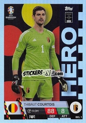 Sticker Thibaut Courtois - UEFA Euro 2024. Match Attax
 - Topps