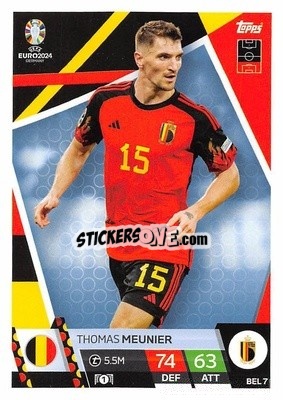 Sticker Thomas Meunier - UEFA Euro 2024. Match Attax
 - Topps