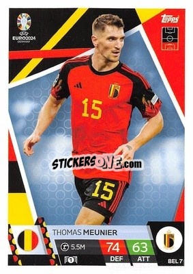 Sticker Thomas Meunier - UEFA Euro 2024. Match Attax
 n. BEL7 - Topps