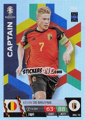 Sticker Kevin De Bruyne - UEFA Euro 2024. Match Attax
 n. BEL12 - Topps