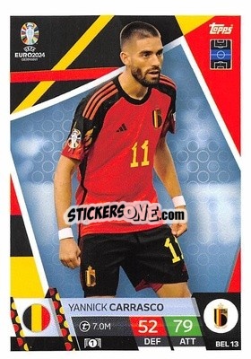 Sticker Yannick Carrasco - UEFA Euro 2024. Match Attax
 - Topps