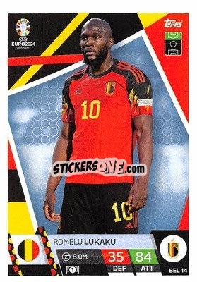 Sticker Romelu Lukaku - UEFA Euro 2024. Match Attax
 n. BEL14 - Topps