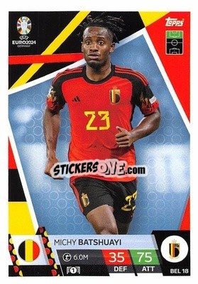 Sticker Michy Batshuayi - UEFA Euro 2024. Match Attax
 n. BEL18 - Topps