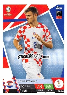 Sticker Josip Stanišić - UEFA Euro 2024. Match Attax
 n. CRO6 - Topps