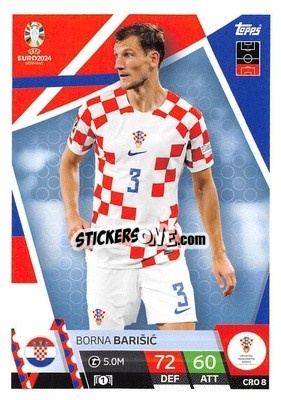 Sticker Borna Barišić - UEFA Euro 2024. Match Attax
 n. CRO8 - Topps
