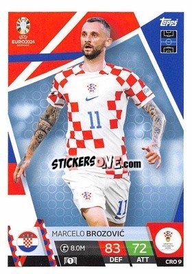 Sticker Marcelo Brozović - UEFA Euro 2024. Match Attax
 n. CRO9 - Topps