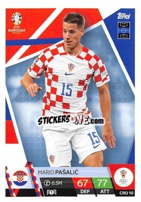 Sticker Mario Pašalić - UEFA Euro 2024. Match Attax
 n. CRO10 - Topps