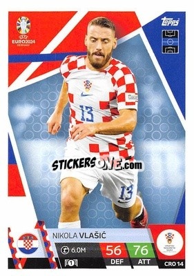 Sticker Nikola Vlašić - UEFA Euro 2024. Match Attax
 n. CRO14 - Topps