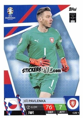 Sticker Jiří Pavlenka - UEFA Euro 2024. Match Attax
 n. CZE1 - Topps
