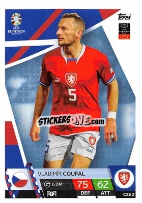 Sticker Vladimir Coufal - UEFA Euro 2024. Match Attax
 n. CZE2 - Topps