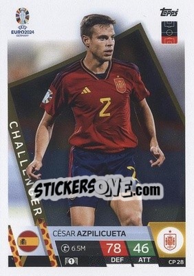 Sticker César Azpilicueta - UEFA Euro 2024. Match Attax
 n. CP28 - Topps