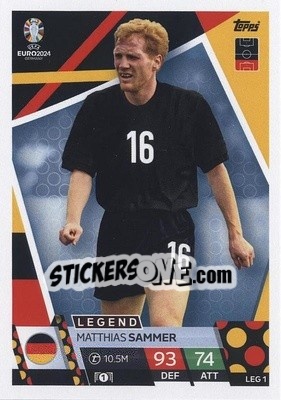 Sticker Matthias Sammer - UEFA Euro 2024. Match Attax
 n. LEG1 - Topps