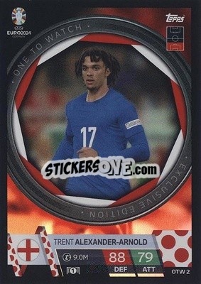 Sticker Trent Alexander-Arnold - UEFA Euro 2024. Match Attax
 n. OTW2 - Topps