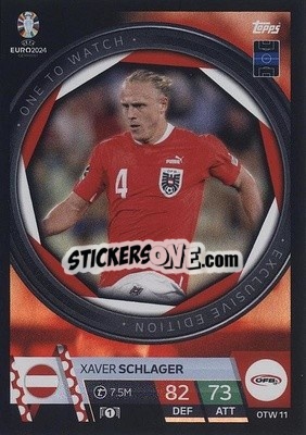 Sticker Xaver Schlager - UEFA Euro 2024. Match Attax
 n. OTW11 - Topps