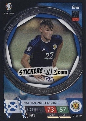 Sticker Nathan Patterson - UEFA Euro 2024. Match Attax
 n. OTW19 - Topps