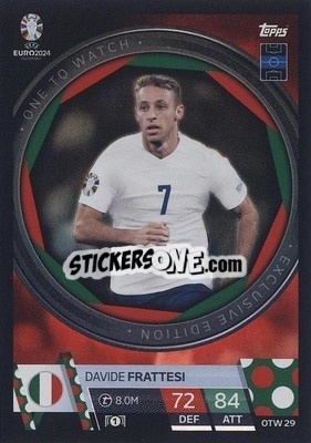 Sticker Davide Frattesi - UEFA Euro 2024. Match Attax
 n. OTW29 - Topps