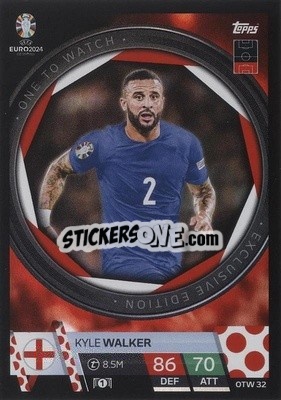 Sticker Kyle Walker - UEFA Euro 2024. Match Attax
 n. OTW32 - Topps