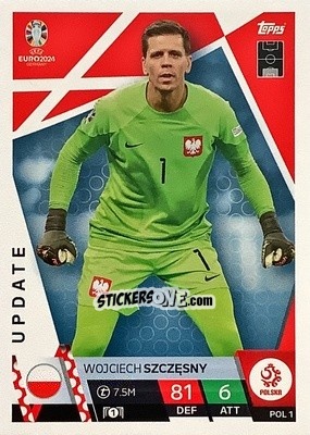 Sticker Wojciech Szczęsny - UEFA Euro 2024. Match Attax
 n. POL1 - Topps