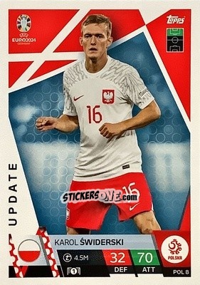 Sticker Karol Swiderski - UEFA Euro 2024. Match Attax
 n. POL8 - Topps