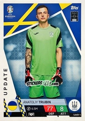 Sticker Anatoliy Trubin - UEFA Euro 2024. Match Attax
 n. UKR1 - Topps